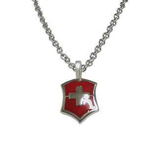 Red Cross Design Necklace